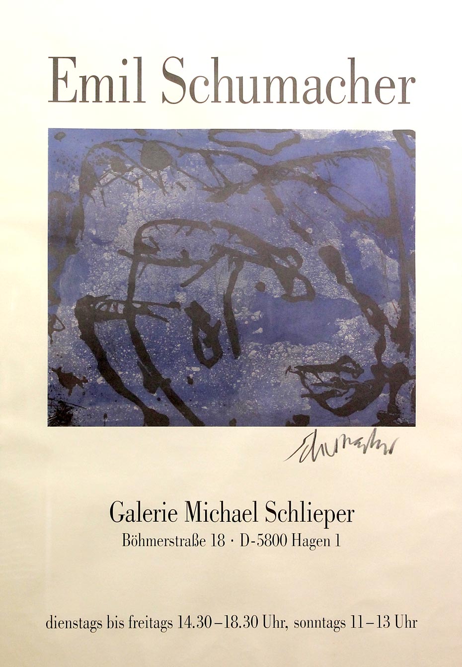Ausstellungsplakat Galerie Michael Schlieper
