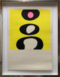 Otto Piene, Tele schwarz-weiß-rosa-gelb